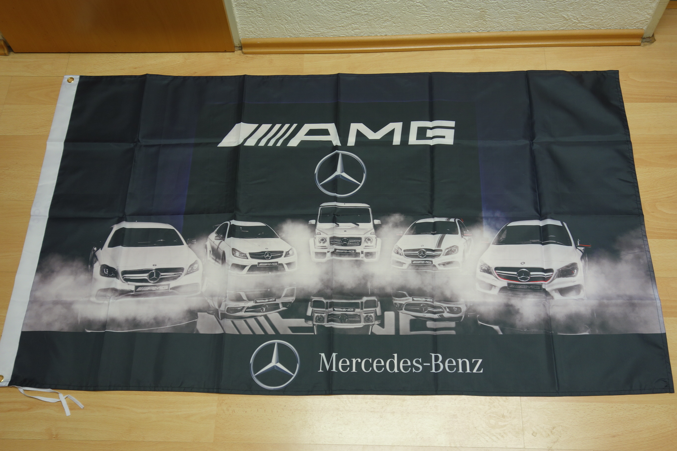 90 x 150 cm Fahne Flagge Benz Grau
