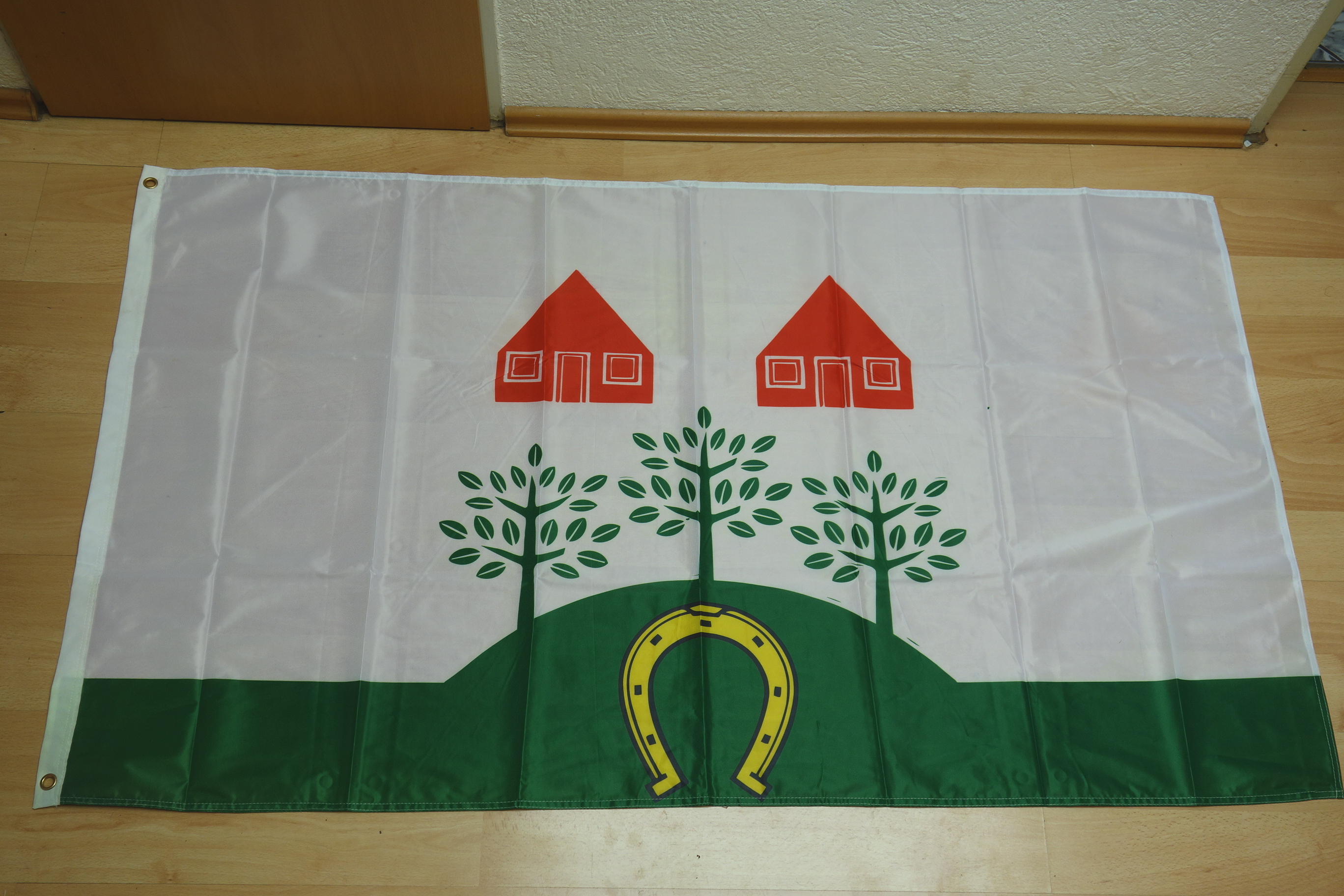 Fahne Flagge Zwei auf einen Streich Junge Mädchen Babyfahne Digitaldruck-90x150 