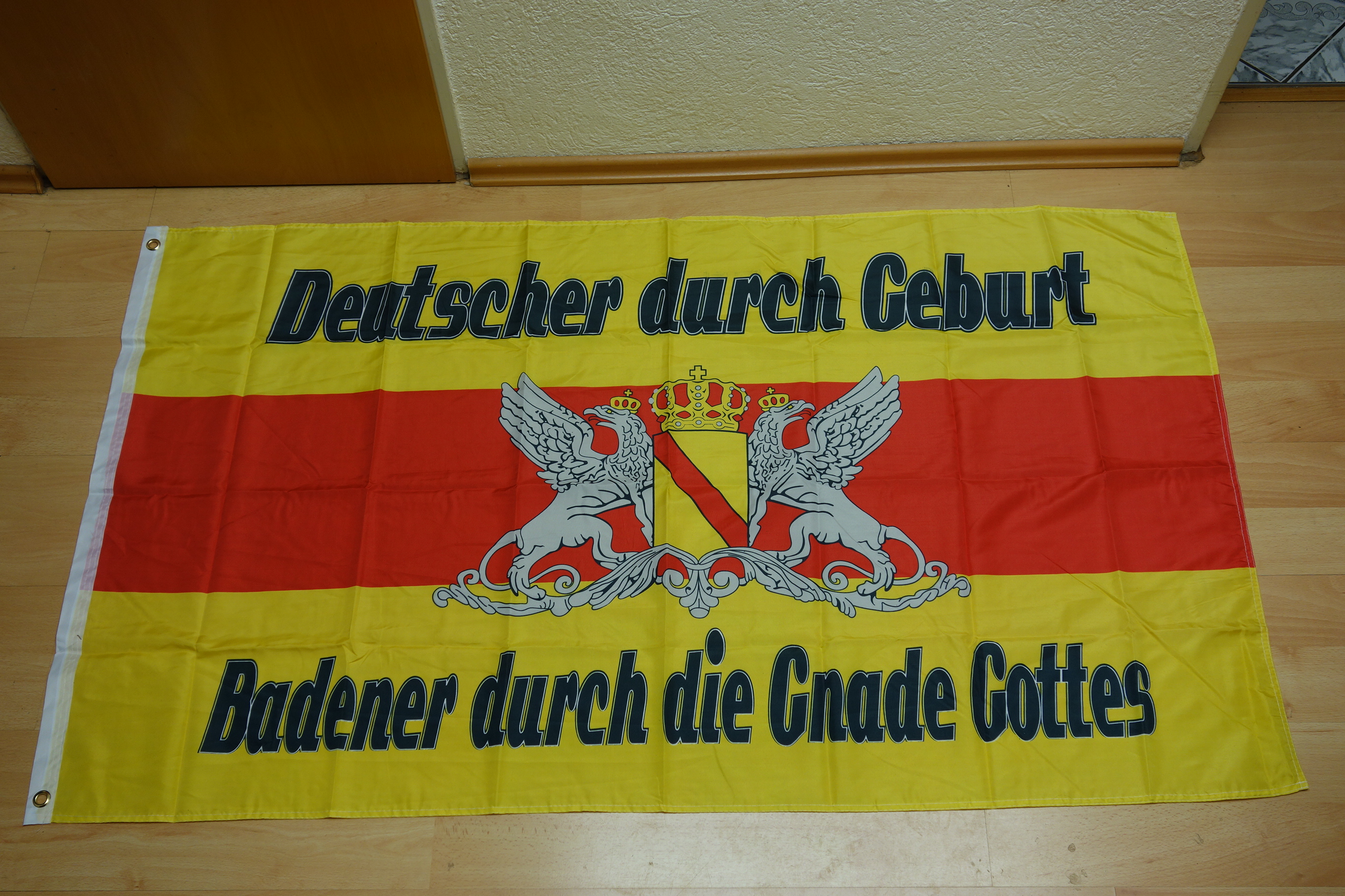 Flagge Württemberg Deutscher durch Geburt Schwabe durch die Gnade Gottes Neu