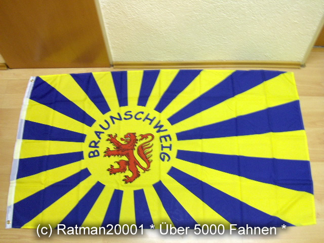 Braunschweig Fan Kampfflagge Rising Sun - 90 x 150 cm
