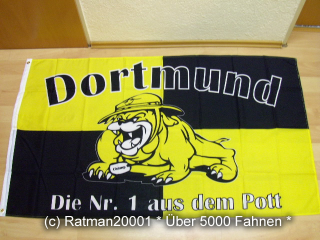 Dortmund Bulldog Die Nr.1 aus dem Pott Fan - 90 x 150 cm
