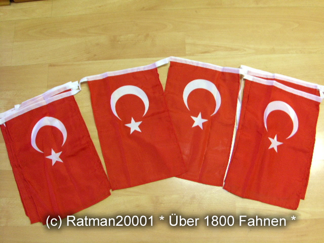 Flaggenkette Türkei 15 Fahnen