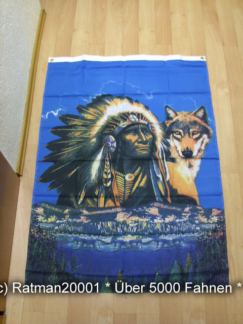 Indianer - Banner - 89 x 125 cm