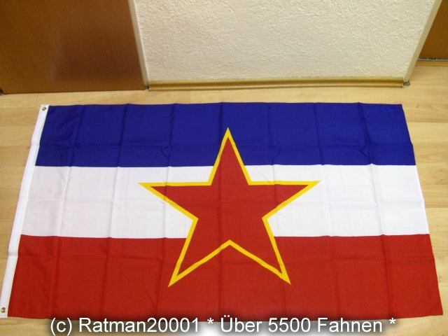 Jugoslawien mit Wappen - 90 x 150 cm